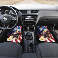 Northern Mariana Islands 4th of July Car Mats Plumeria USA Eagle