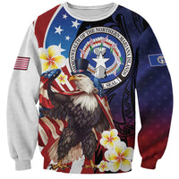 Personalized Northern Mariana Islands 4th of July Sweatshirt Plumeria USA Eagle