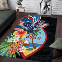 Guam Fourth of July Area Rug Tropical Flowers