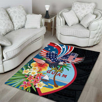 Guam Fourth of July Area Rug Tropical Flowers