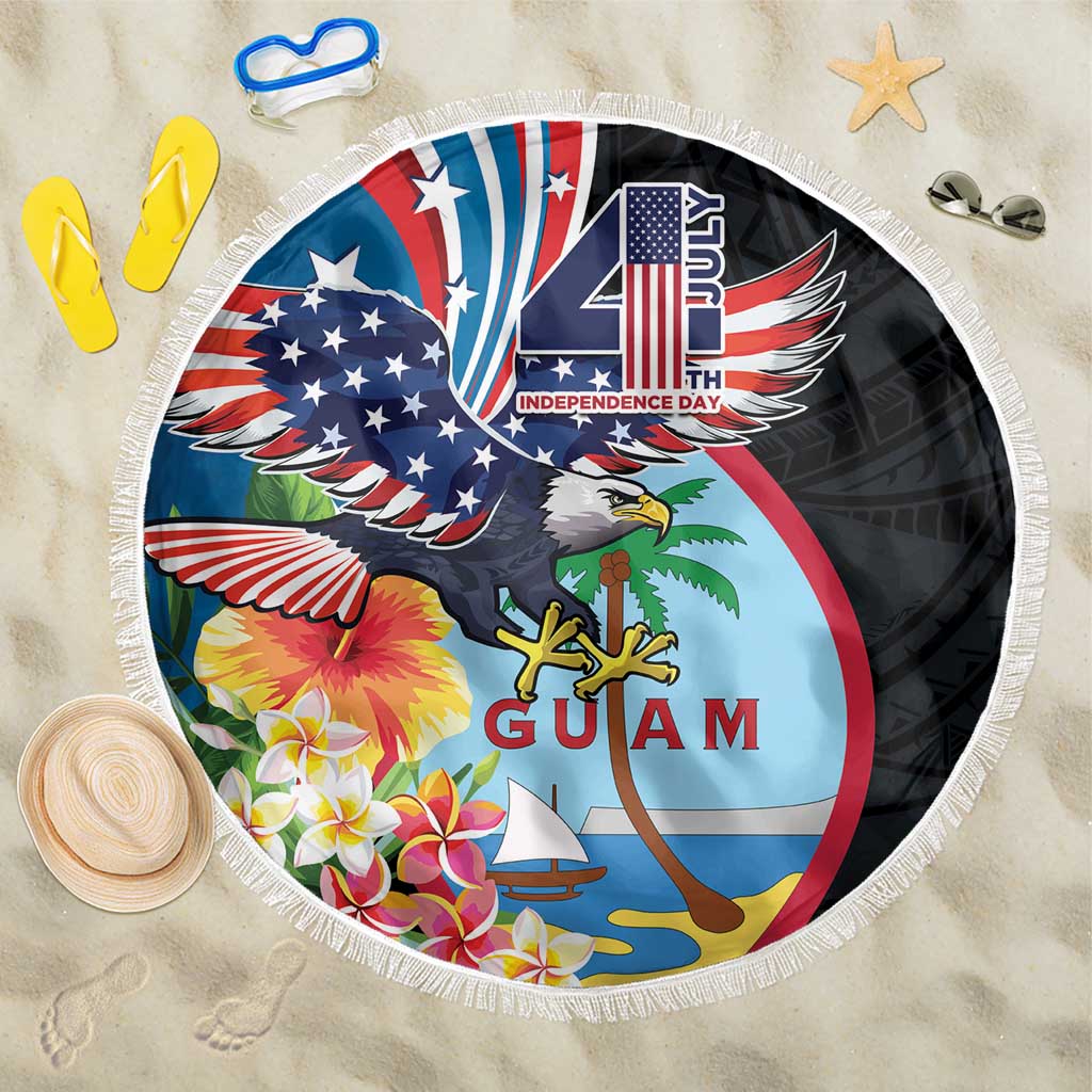 Guam Fourth of July Beach Blanket Tropical Flowers