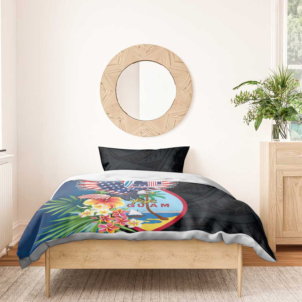 Guam Fourth of July Bedding Set Tropical Flowers