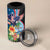 Personalized Guam Fourth of July 4 in 1 Can Cooler Tumbler Tropical Flowers