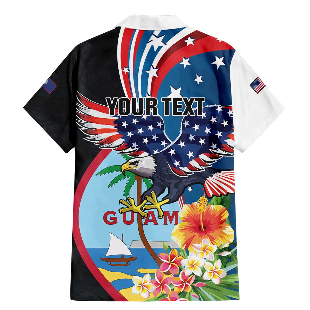 Personalized Guam Fourth of July Family Matching Mermaid Dress and Hawaiian Shirt Tropical Flowers