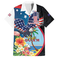 Personalized Guam Fourth of July Family Matching Summer Maxi Dress and Hawaiian Shirt Tropical Flowers