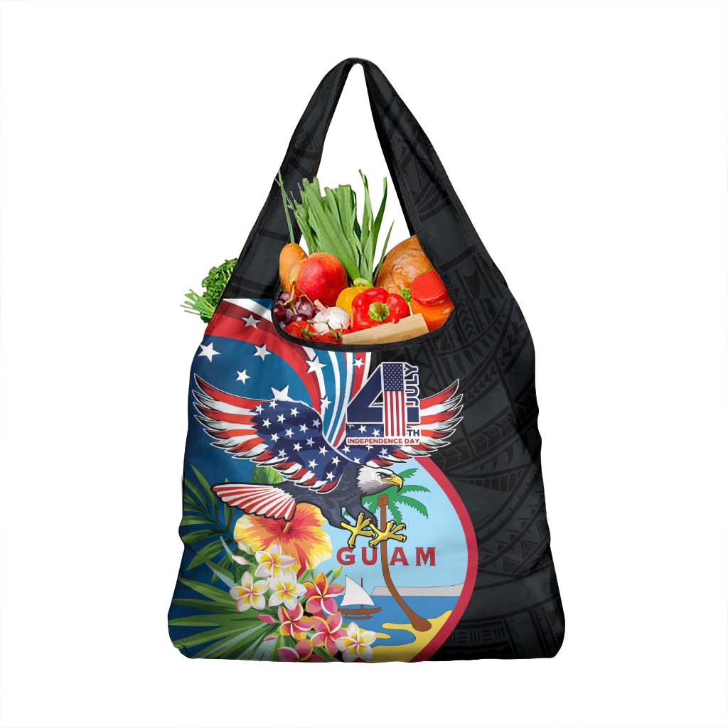 Guam Fourth of July Grocery Bag Tropical Flowers