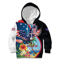 Personalized Guam Fourth of July Kid Hoodie Tropical Flowers