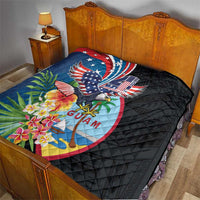 Guam Fourth of July Quilt Tropical Flowers