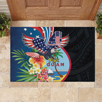 Guam Fourth of July Rubber Doormat Tropical Flowers