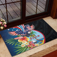Guam Fourth of July Rubber Doormat Tropical Flowers