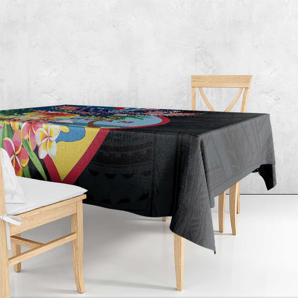 Guam Fourth of July Tablecloth Tropical Flowers
