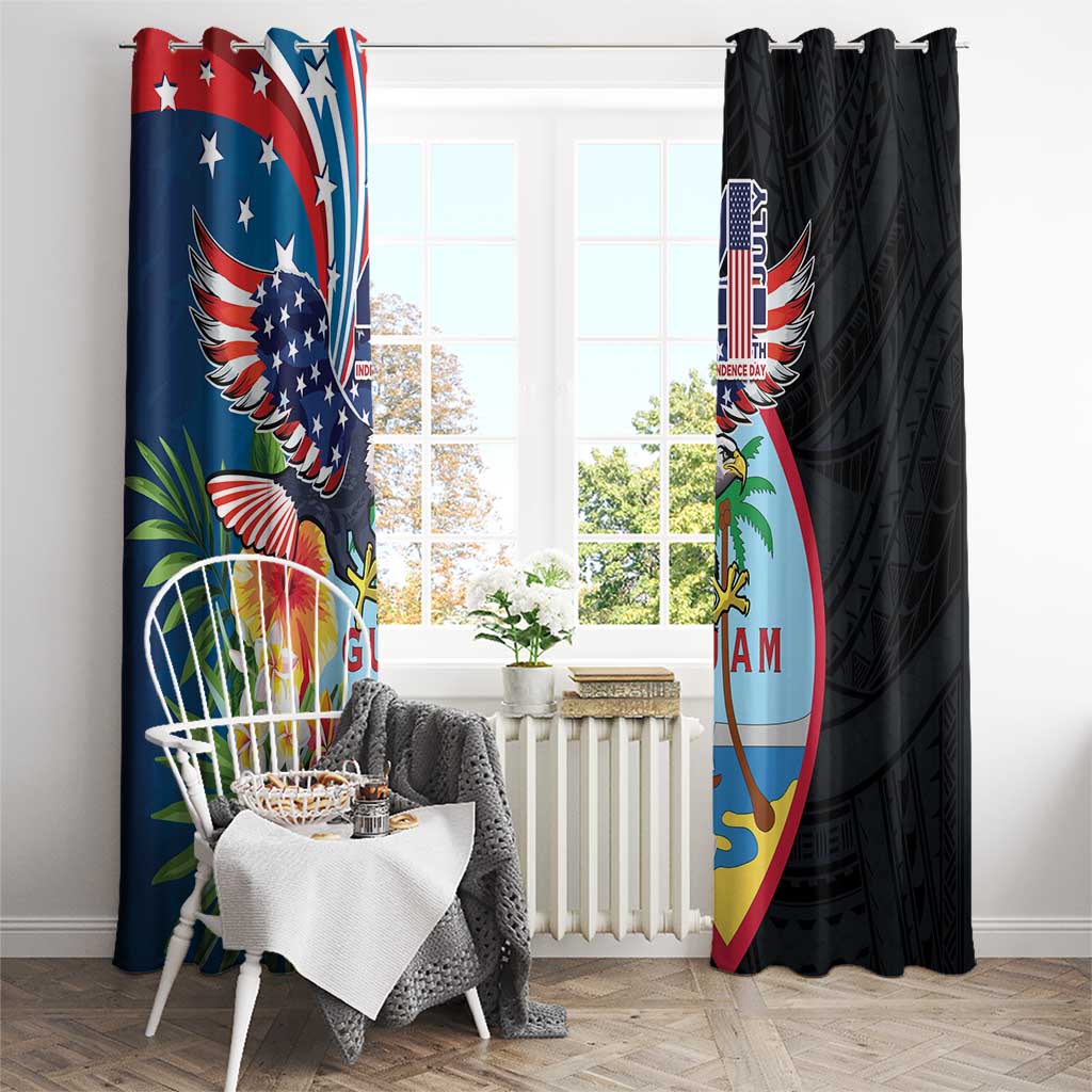 Guam Fourth of July Window Curtain Tropical Flowers