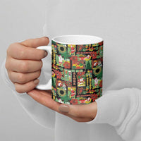 Hawaiian Santa Christmas Pattern Ceramic Mug Black Version - Polynesian Pride