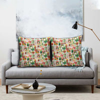 Hawaiian Santa Christmas Pattern Pillow Cover White Version - Polynesian Pride
