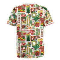 Hawaiian Santa Christmas Pattern Rugby Jersey White Version - Polynesian Pride