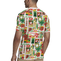 Hawaiian Santa Christmas Pattern Rugby Jersey White Version - Polynesian Pride