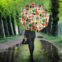 Hawaiian Santa Christmas Pattern Umbrella White Version - Polynesian Pride