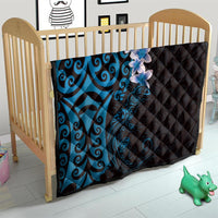 New Zealand Tuatara Plumeria Quilt Maori Blue Koru Tribal Tattoo LT01 - Polynesian Pride