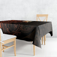 New Zealand Tuatara Plumeria Tablecloth Maori Orange Koru Tribal Tattoo LT01 - Polynesian Pride