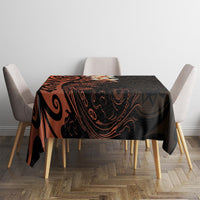 New Zealand Tuatara Plumeria Tablecloth Maori Orange Koru Tribal Tattoo LT01 - Polynesian Pride