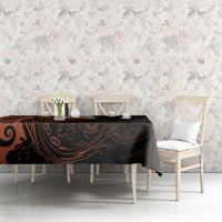 New Zealand Tuatara Plumeria Tablecloth Maori Orange Koru Tribal Tattoo LT01 - Polynesian Pride