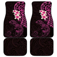 New Zealand Tuatara Plumeria Car Mats Maori Pink Koru Tribal Tattoo