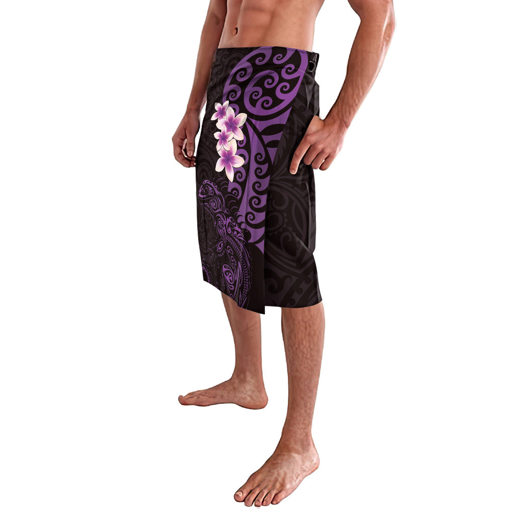 New Zealand Tuatara Plumeria Lavalava Maori Purple Koru Tribal Tattoo