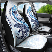 Blue Maori Tuatara Car Seat Cover Luxury Pastel Pattern
