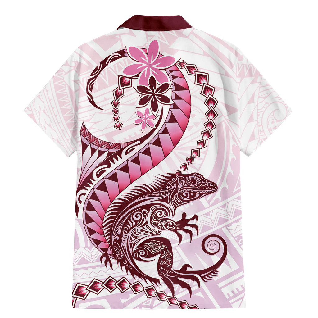 Pink Maori Tuatara Family Matching Mermaid Dress and Hawaiian Shirt Luxury Pastel Pattern