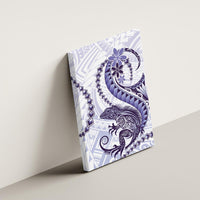 Purple Maori Tuatara Canvas Wall Art Luxury Pastel Pattern