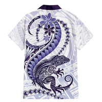 Purple Maori Tuatara Family Matching Mermaid Dress and Hawaiian Shirt Luxury Pastel Pattern