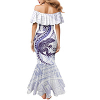 Purple Maori Tuatara Family Matching Mermaid Dress and Hawaiian Shirt Luxury Pastel Pattern