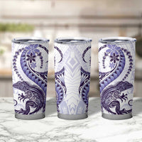 Purple Maori Tuatara Tumbler Cup Luxury Pastel Pattern