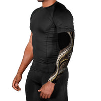 Hawaii Pineapple Brown Tribal Pattern Arm Sleeves - Polynesian Pride