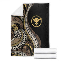 Hawaii Pineapple Brown Tribal Pattern Blanket - Polynesian Pride