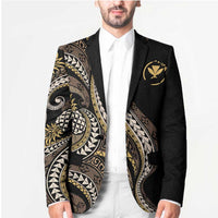 Hawaii Pineapple Brown Tribal Pattern Blazer - Polynesian Pride