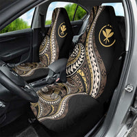 Hawaii Pineapple Brown Tribal Pattern Car Seat Cover - Polynesian Pride