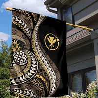 Hawaii Pineapple Brown Tribal Pattern Garden Flag - Polynesian Pride