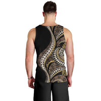 Hawaii Pineapple Brown Tribal Pattern Men Tank Top - Polynesian Pride