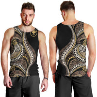 Hawaii Pineapple Brown Tribal Pattern Men Tank Top - Polynesian Pride
