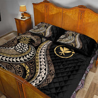 Hawaii Pineapple Brown Tribal Pattern Quilt Bed Set - Polynesian Pride