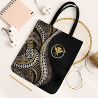 Hawaii Pineapple Brown Tribal Pattern Tote Bag - Polynesian Pride