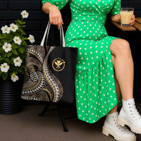 Hawaii Pineapple Brown Tribal Pattern Tote Bag - Polynesian Pride