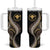 Hawaii Pineapple Brown Tribal Pattern Tumbler With Handle - Polynesian Pride