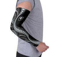 Hawaii Pineapple Gray Scale Tribal Pattern Arm Sleeves - Polynesian Pride