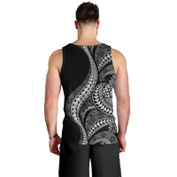 Hawaii Pineapple Gray Scale Tribal Pattern Men Tank Top - Polynesian Pride