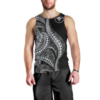 Hawaii Pineapple Gray Scale Tribal Pattern Men Tank Top - Polynesian Pride