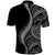 Hawaii Pineapple Gray Scale Tribal Pattern Polo Shirt - Polynesian Pride