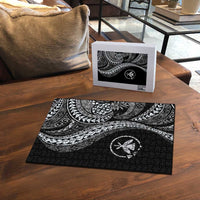 Hawaii Pineapple Gray Scale Tribal Pattern Puzzle - Polynesian Pride