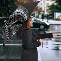 Hawaii Pineapple Gray Scale Tribal Pattern Umbrella - Polynesian Pride